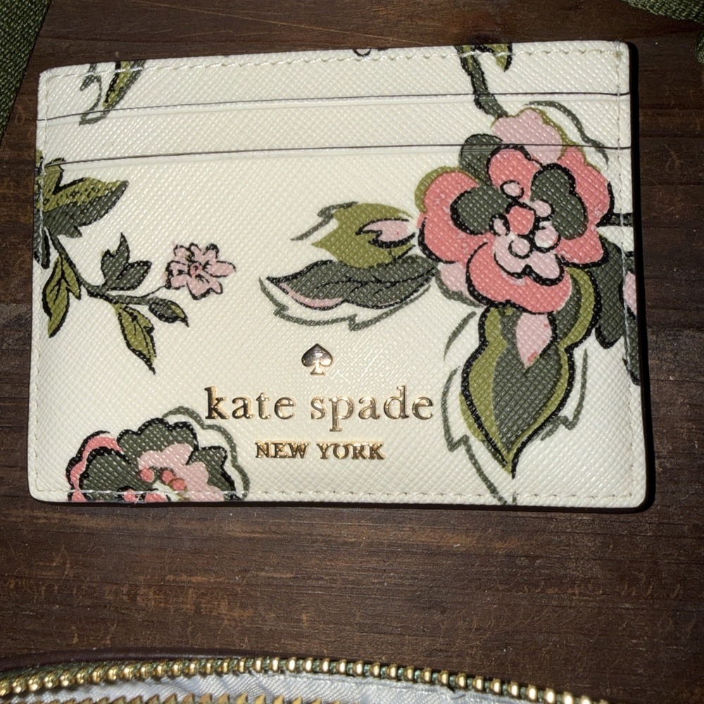 Kate Spade Oh Snap Forest Blooms Camera Bag (Meringue) - NWT (KL887)+card Holder - Picture 4 of 12